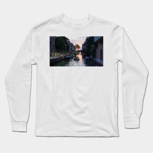 Venetian Romance: A Sunset Over the City of Love Long Sleeve T-Shirt